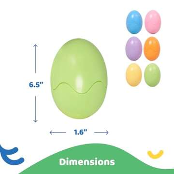 Dazmers Chicken Easter Eggs for Toddlers - DIY Color Egg Matching Toy | Enhance Creativity | Perfect for Toddlers and Egg Hunters| Multicolor | Durable & Reliable Egg Toy| 6.5 x 1.6 inches