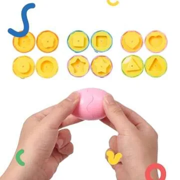 Dazmers Chicken Easter Eggs for Toddlers - DIY Color Egg Matching Toy | Enhance Creativity | Perfect for Toddlers and Egg Hunters| Multicolor | Durable & Reliable Egg Toy| 6.5 x 1.6 inches