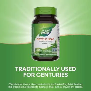 Nature's Way Nettle Leaf, Traditional Urinary Support*, 870 mg per 2-Capsule Serving, Non-GMO Project Verified, Vegan, 100 Capsules (Packaging May Vary)