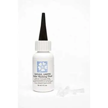 DANIEL SMITH 1oz Bottle with 5 Applicator Tips, Artist Masking Fluid, 284075001 , White