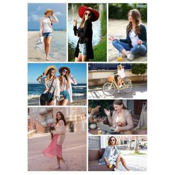 BALEAF Women's Lightweight Cardigan with Pockets Long Sleeve Shirts Open Front Sweaters Casual Loose Long Jackets Soft Drape Blue M