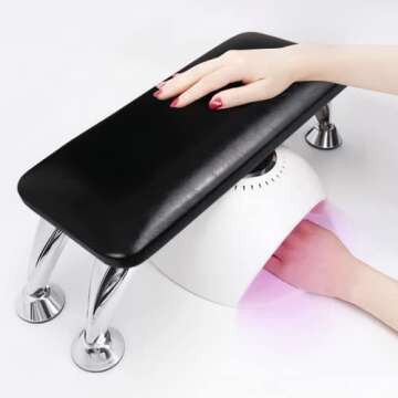 Arm Rest for Nails Tech, Easy Clean Nail Arm Rest, Reduce Back Pain Hand Rest for Nails Tech, Sturdy...