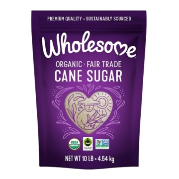 Wholesome Sweeteners 10-Pound Organic Cane Sugar - Fair Trade & Non-GMO