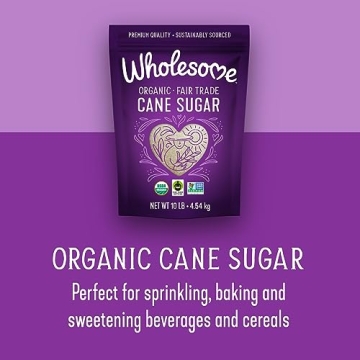 Organic Cane Sugar 10lb - Fair Trade & Non-GMO