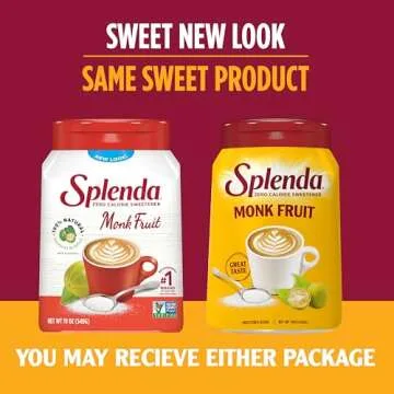 SPLENDA Monk Fruit Zero Calorie Plant Based Granulated Sweetener Jar, 19 oz