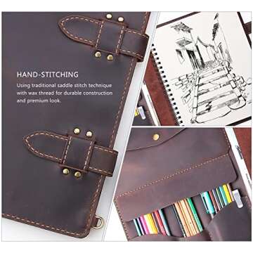 Robrasim Handmade Leather Sketchbook Cover for Artists