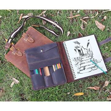 Robrasim Handmade Leather Sketchbook Cover for Artists
