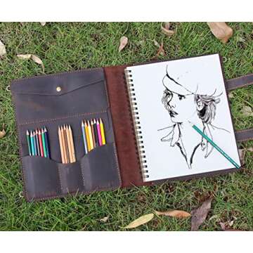 Robrasim Handmade Leather Sketchbook Cover for Artists