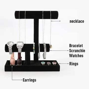 ByKen Velvet Jewelry Organizer Bracelet Holder Necklace Holder