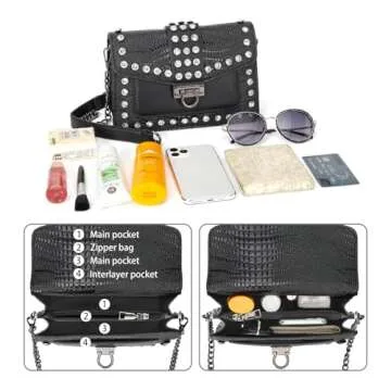 Trendy DIUY Crocodile Print Shoulder Bag for Women