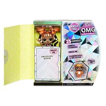 L.O.L. Surprise! O.M.G. Winter Chill Missy Meow Fashion Doll & Baby Cat Doll with 25 Surprises