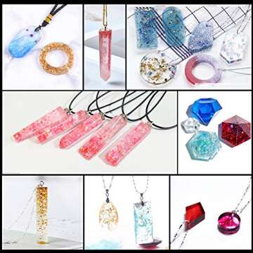 148 Pieces Resin Silicone Casting Molds and Tools Set for DIY Jewelry Decoration Craft Making Meganeopre