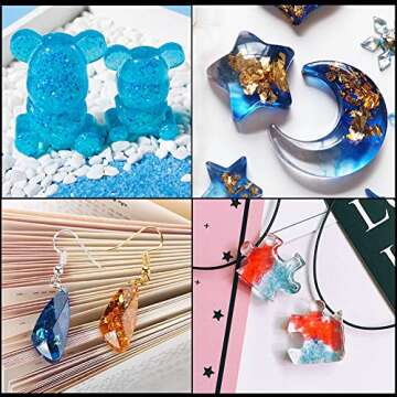 148 Pieces Resin Silicone Casting Molds and Tools Set for DIY Jewelry Decoration Craft Making Meganeopre