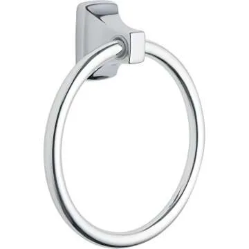 Moen Donnor Collection Chrome 6.25-Inch Diameter Wall Mount Contemporary Bathroom Hand-Towel Ring, P5860