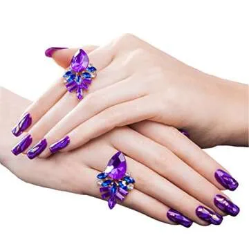 Beaute Galleria 24 Pieces Mixed Colors Nail Art DIY Holographic Shattered Broken-Glass Reflective Mirror Shard Effect Rainbow Thin Iridescent Cellophane Films Foils