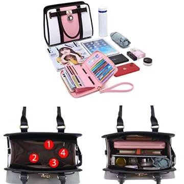 Stylish Handbags Sets for Women with Matching Wallet