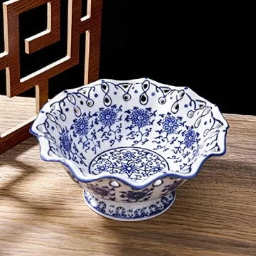 Elegant Blue and White Porcelain Fruit Bowl for Any Occasion