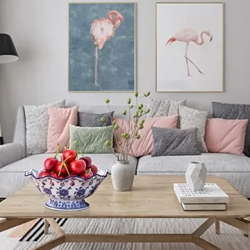 Elegant Blue and White Porcelain Fruit Bowl for Any Occasion