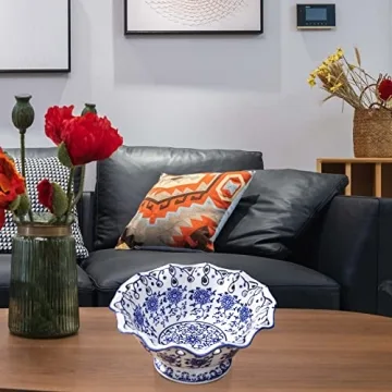 Elegant Blue and White Porcelain Fruit Bowl for Any Occasion