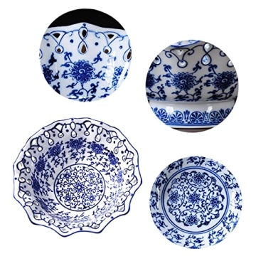 Elegant Blue and White Porcelain Fruit Bowl for Any Occasion