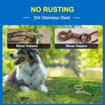 Durable Dog Tie Out Cable for Pets – Heavy Duty Tether