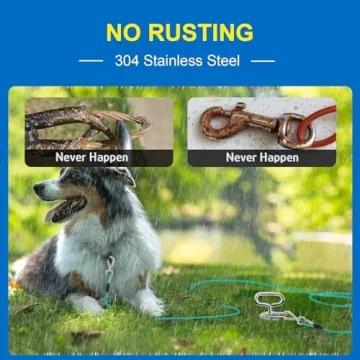 Durable Dog Tie Out Cable for Pets – Heavy Duty Tether
