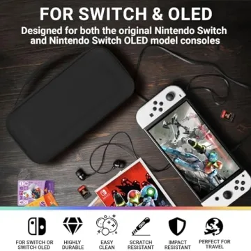 Orzly Carry Case for Nintendo Switch - Stylish Protection and Storage