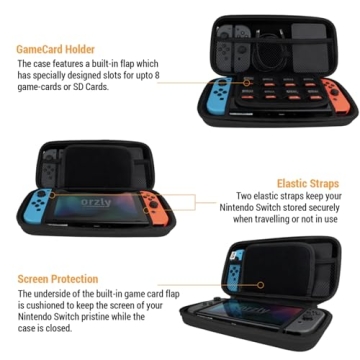 Orzly Carry Case for Nintendo Switch - Stylish Protection and Storage