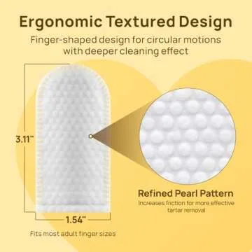 HICC PET Teeth Cleaning Wipes for Dogs & Cats, Remove Bad Breath by Removing Plaque and Tartar Buildup, Disposable Dog Finger Toothbrush Gentle Pet Dental Care Wipes, 50 Counts, (Mint Scent)