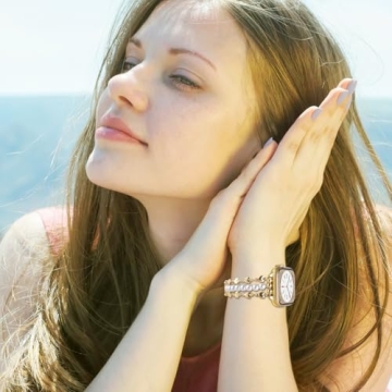 Stylish YONWORTH Pearl Beaded Band for Apple Watch