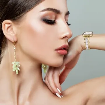 Stylish YONWORTH Pearl Beaded Band for Apple Watch