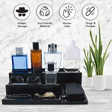 Stylish Manzano Cologne Organizer with Hidden Compartments