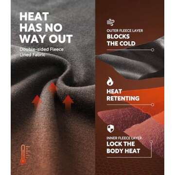 DAVID ARCHY Thermal Underwear for Men Fleece Lined Long Johns with Extra Warm Double-Layer Panel for Cold Weather, 2-Pack (M, Black/Dark Gray)