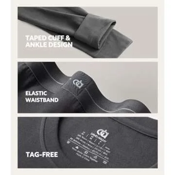 DAVID ARCHY Men's Fleece Lined Thermal Underwear Set