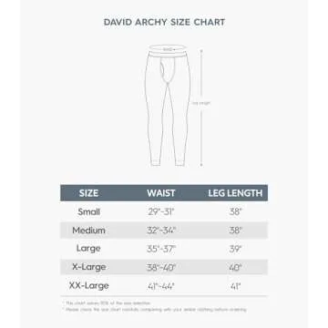DAVID ARCHY Men's Fleece Lined Thermal Underwear Set