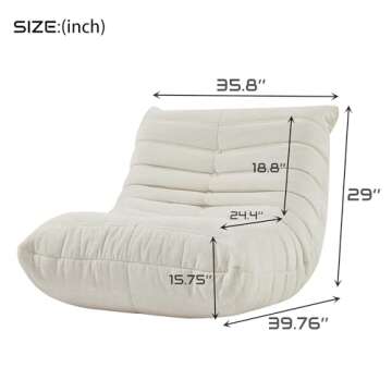 Familymill Fireside Chair - Modern Ergonomic Lazy Floor Sofa for All Spaces