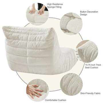 Familymill Fireside Chair – Modern Armless Lounge Comfort