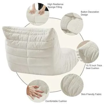 Familymill Fireside Chair – Modern Armless Lounge Comfort