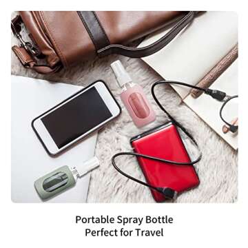 HOMBYS Empty Clear Glass 2oz Small Spray Bottles with Silicone Sleeve Protection - Refillable Containers for Travel, Cleaning Solutions, Essential Oils, Sanitizers - Fine Mist Spray - 4 Pack-Clear