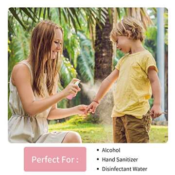 HOMBYS Empty Clear Glass 2oz Small Spray Bottles with Silicone Sleeve Protection - Refillable Containers for Travel, Cleaning Solutions, Essential Oils, Sanitizers - Fine Mist Spray - 4 Pack-Clear