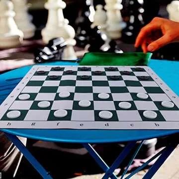 Juegoal Portable 20" Chess & Checkers Set for Travel