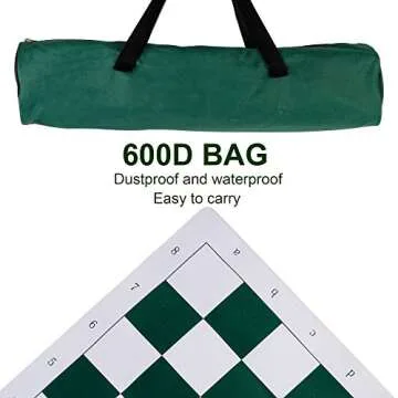 Juegoal Portable 20" Chess & Checkers Set for Travel