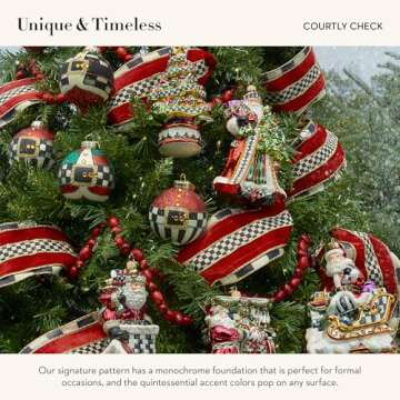 Mackenzie-Childs Classic Courtly Glass Ornaments Set