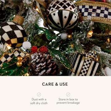 Mackenzie-Childs Classic Courtly Glass Ornaments Set