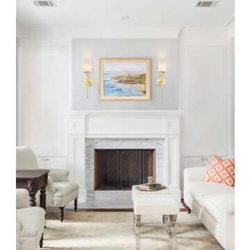 XiNBEi Lighting Wall Sconce, Bathroom Vanity Light with Glass, Classic Wall Fixture Satin Brass Fini...