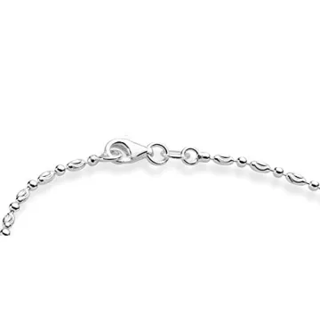 Miabella 925 Sterling Silver Diamond-Cut Anklet Bracelet