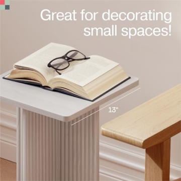 Square Fluted Accent Side Table - Modern Design for Every Room