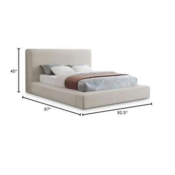 Meridian Furniture Devin Beige King Bed - Luxe Linen Design