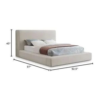 Meridian Furniture Devin Beige King Bed - Luxe Linen Design