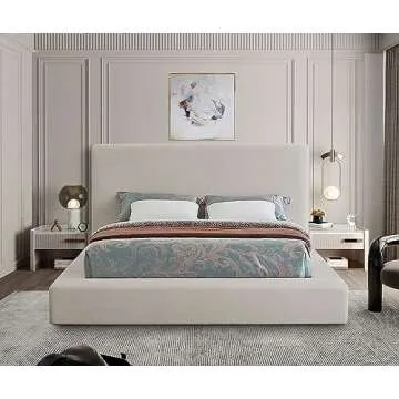 Meridian Furniture Devin Beige King Bed - Luxe Linen Design